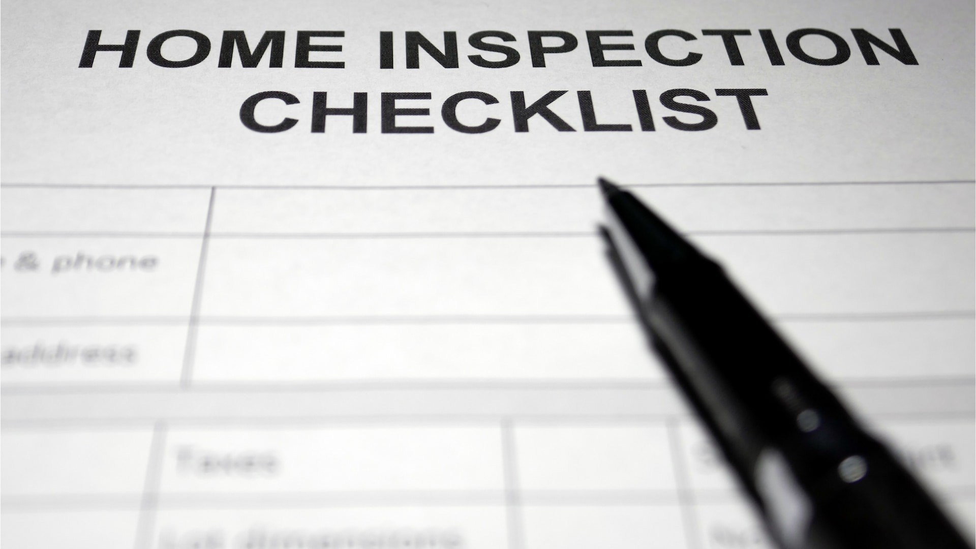 home inspection checklist